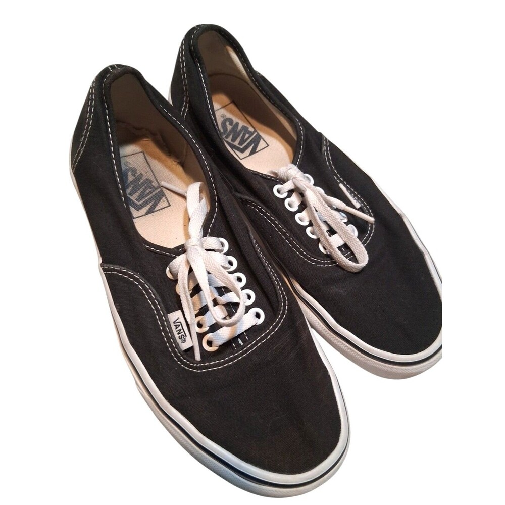 Classic Black Vans Authentic Canvas Sneakers Women 8.5 / Men 7